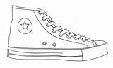 Shoe Template Drawing Shoes Easy Chuck Taylor Converse Clipart Templates Printable Cat Chucks Outline Pete Sneaker Deviantart Clip Blank Line sketch template