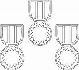 Coloring Medals sketch template