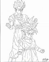 Coloring Future Pages Back Gohan Getcolorings Getdrawings sketch template