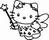 Kitty Hello Cartoons Coloring Magic Make Wecoloringpage sketch template