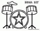 Drum Coloring Drawing Musical Music Kids Instruments Pages Instrument Set Kit Clipart Drums Note Drawings Outline Clip Color Cliparts Easy sketch template