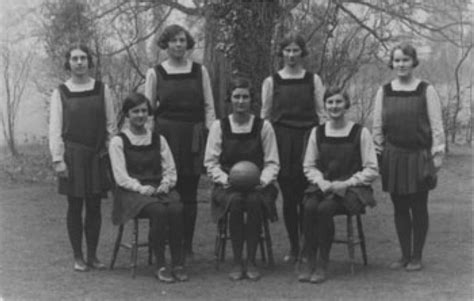 early kit   gymslips colleges  netball history