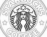 Coloring Logo Starbucks Pages Printable Template Sketchite Credit Larger sketch template