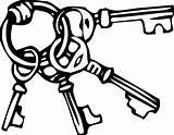 Key Clip Skeleton Cliparts Clipart Keys Attribution Forget Link Don sketch template