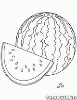 Watermelon Coloring Pages بطيخ Outline Colorkid Gemerkt Ar Von Drawing Fruit Zum Ausdrucken sketch template