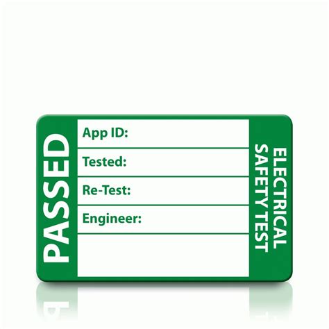 pat testing labels template  printable templates