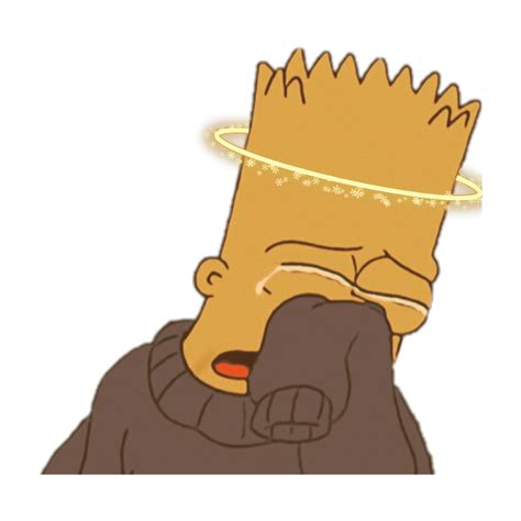 Sad Depression Use Sticker Simpsons Bart Cry