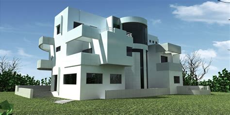 digitaly rendered postmodern house post modern architecture modern architecture modern