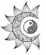 Yang Yin Drawing Tumblr Sun Moon Designs Drawings Tattoo Coloring Pages Trippy Dreamcatcher Template Getdrawings Paintingvalley Choose Board sketch template