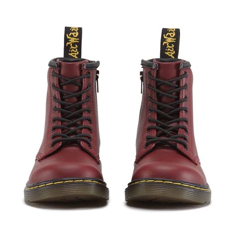 dr martens brooklee lace softy  boots red dressinn