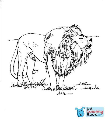 printable lion coloring pages  kids pertaining  roaring lion