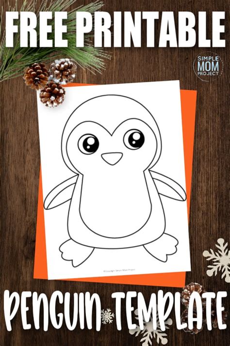 printable penguin template simple mom project
