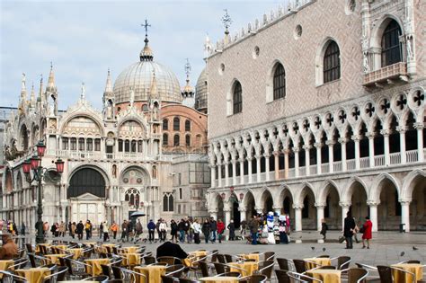 Outdoor Cafe On San Marco Square Venice Stock Image