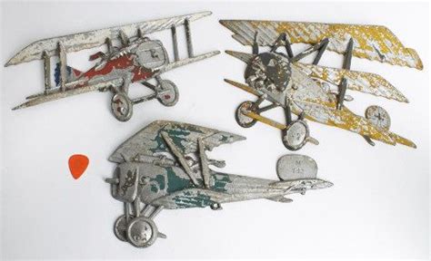 Complete Vintage Homco Sexton Cast Aluminum Wwi Airplane Wall Etsy