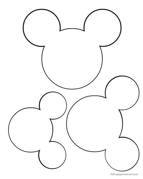 mickey mouse ear template printable clipartsco