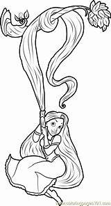 Rapunzel Swinging Tangled Coloringpages101 sketch template