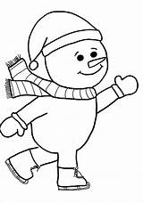Snowman Coloring Pages Printable Christmas Kids Template Color Face Winter Man Clipart Skating Templates Colouring Printables Book Library Crafts Premium sketch template