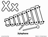 Xylophone Coloring Getcolorings sketch template