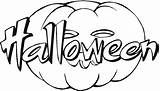 Halloween Coloring Pages Word Happy Color Print Pumpkin Holidays Search Clipartmag Title Coloringpagesonly sketch template