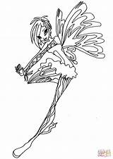 Sirenix Winx Club Coloring Pages Daphne Tecna Template sketch template