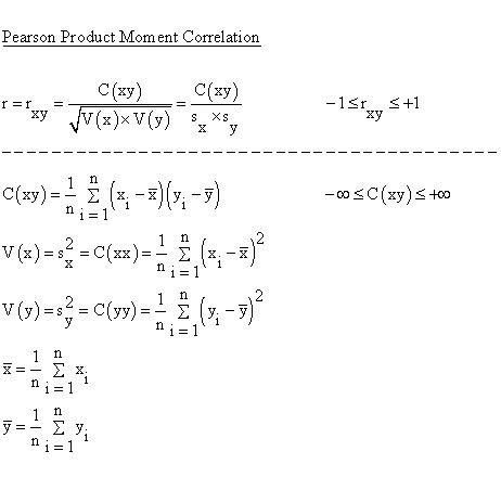 descriptive statistics pearson product moment correlation
