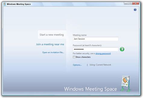 collaborate  windows meeting space   ad hoc network dummies