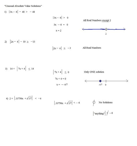 absolute  inequalities worksheet  answers math db excelcom