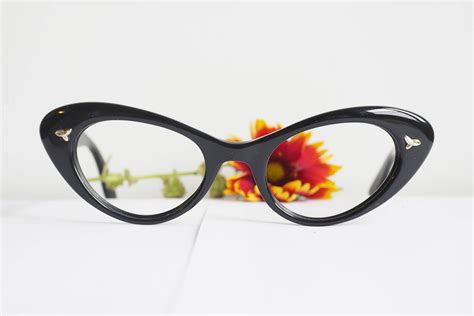 vintage cat eye eyeglasses 1960 s cateye frames by bausch and lomb