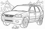 Ford Coloring Pages Ranger Print Color Explorer Kids Template sketch template