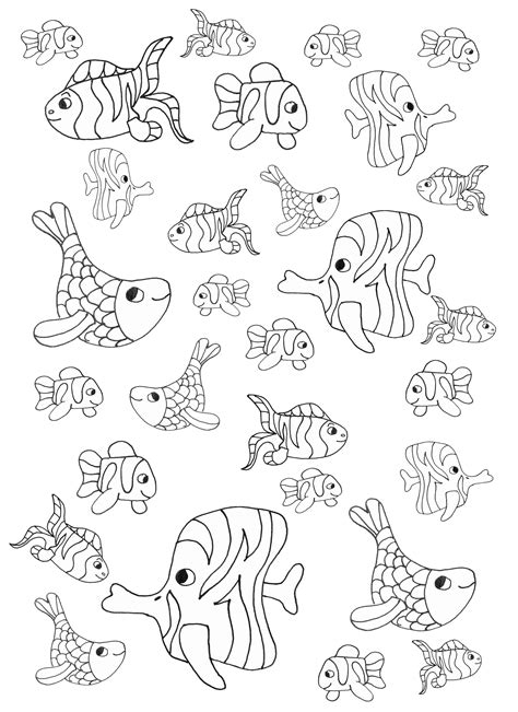 fishes water worlds adult coloring pages
