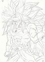 Broly Ssj5 Pintar Imagui Dbz Supafan Ssj 1700 sketch template