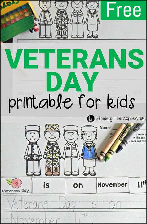 veterans day activity  kindergarten connection