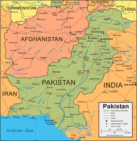pakistan map  satellite image
