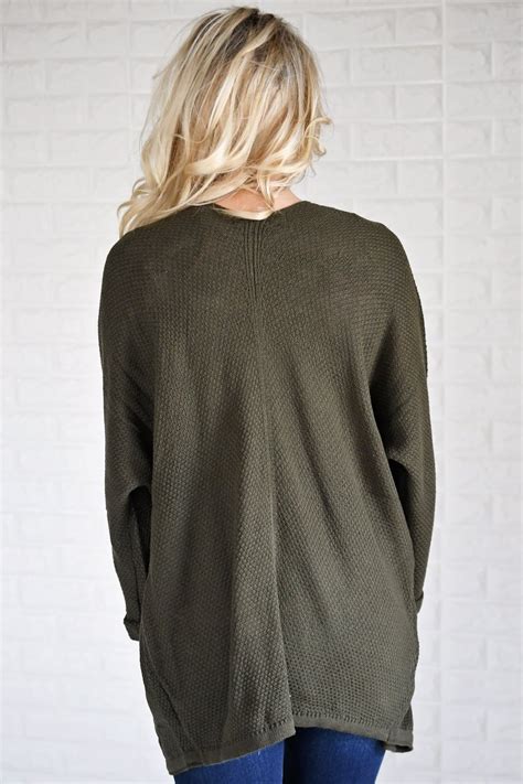 Knit Olive Cardigan The Pulse Boutique