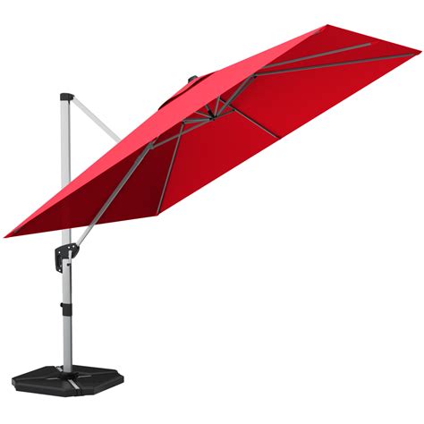10ft Patio Offset Cantilever Umbrella 360° Rotation