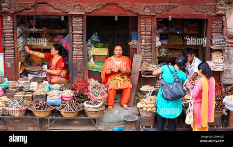 kathmandu nepal june  everyday scene  durbar square stock