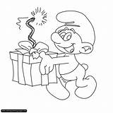 Coloring Pages Printable Smurf Smurfs Christmas Popular sketch template