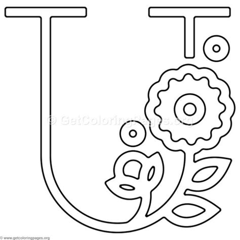 flower alphabet letters  color getcoloringpagesorg flower