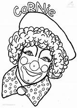 Clown Circus sketch template