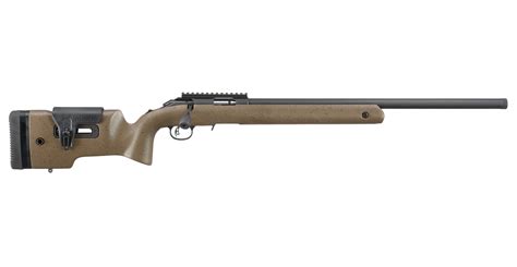 ruger american rimfire long range target lr bolt action rifle  brown laminate stock