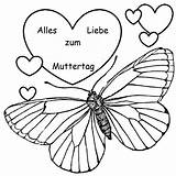 Muttertag Herz Schmetterling Drucke sketch template