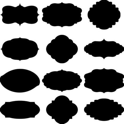 black  white labels clipart   cliparts  images  clipground