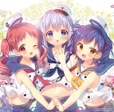 kafuu chino jouga maya and natsu megumi gochuumon wa usagi desu ka