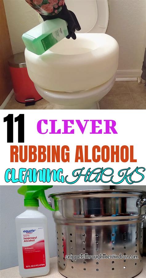 clever rubbing alcohol cleaning  household hacks
