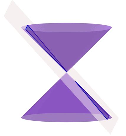 image  illustrates   double cone   plane intersect forming
