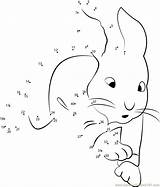 Rabbit Peter Dots Connect Dot Naughty Worksheet Kids Cartoons Online Print Connectthedots101 sketch template