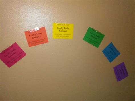 colorful sticky notes  pinned   wall
