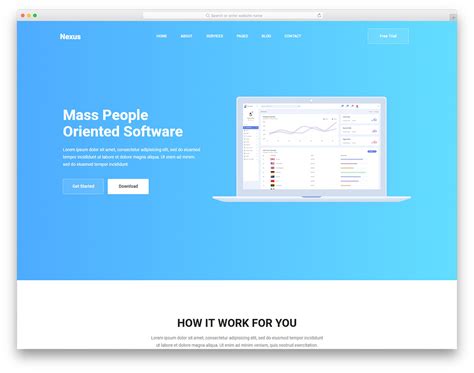 nexus  software website template  colorlib