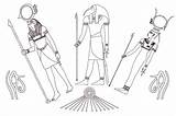 Colorear Dioses Egipto Egipcios Egyptian Gods Egypte Adulte Egipcia sketch template