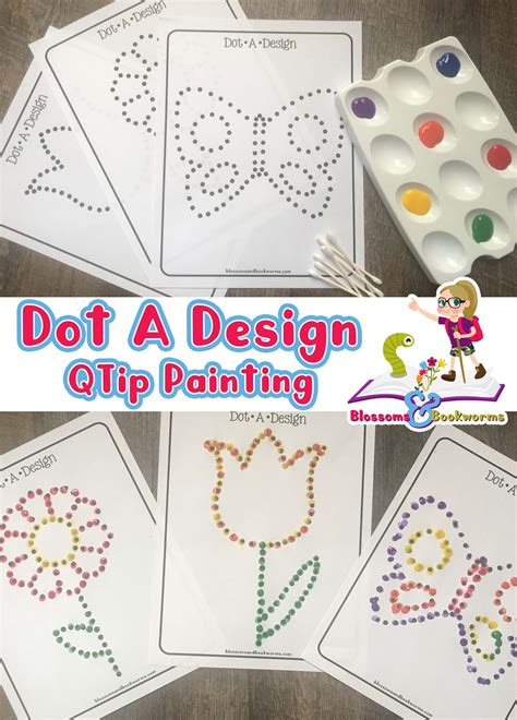 dot  design spring  tip painting preschool arts  crafts  tip